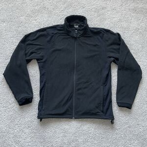 VTG MARKER Apparel Men's Full Zip Fleece Sweater Large Polartec Black USA Made